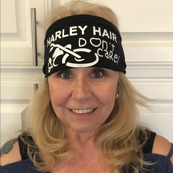 Headband  “ Harley Hair Don’t Care “ Black - Picture 5 of 5